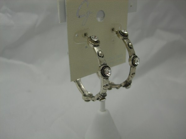 Crystal Stone Silver Earring